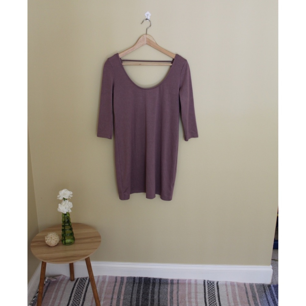 Lavender Open Back Mini Dress